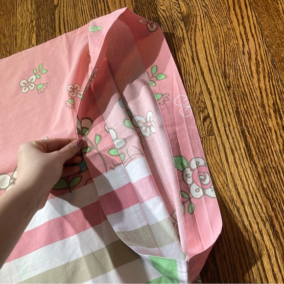 5/$25 Cute y2k “ Fun Time in Fairy Land “ Bunny Rabbit Pillowcase Pink floral - Picture 5 of 5